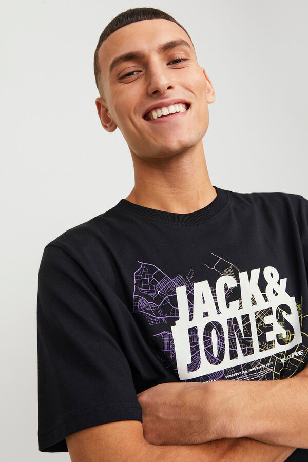 Jack & Jones Sweatshirt print à frente preto