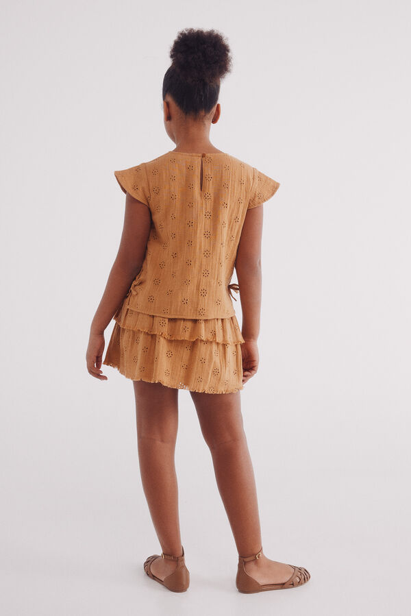 Springfield Kids Saia bordado suíço menina amarelo