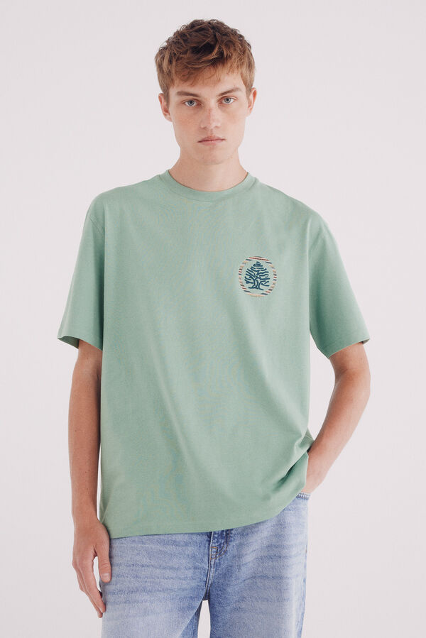 Springfield Camiseta &aacute;rbol &eacute;tnico verde