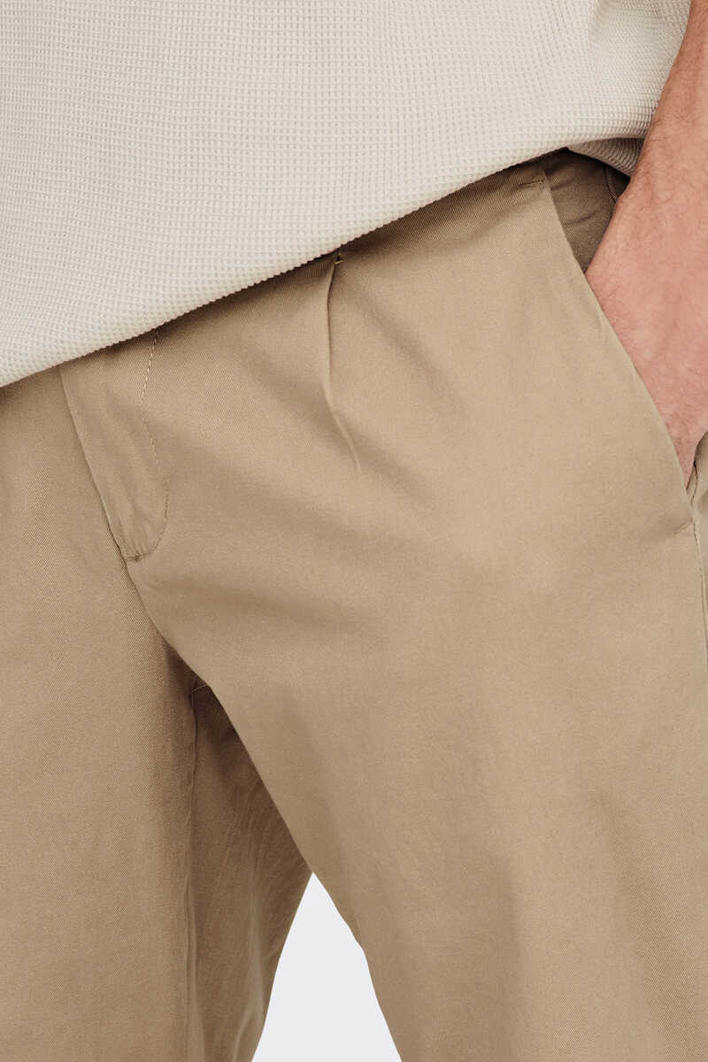 Springfield Pantalón chino casual marrón medio