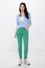 Springfield Jeans Slim Cropped Color verde