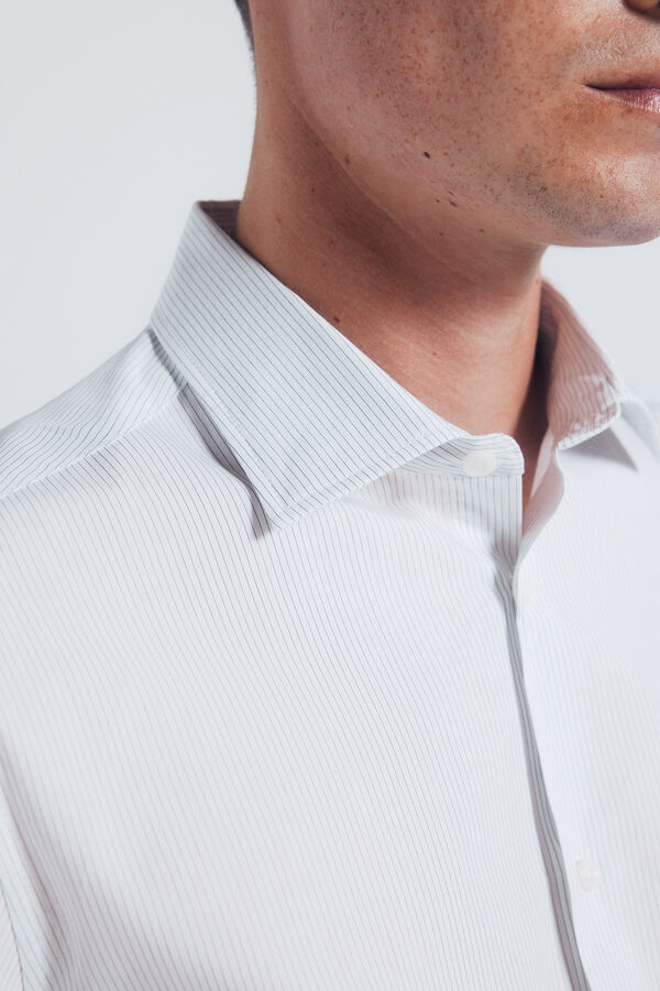 Springfield Camisa popel&iacute;n rayas azul