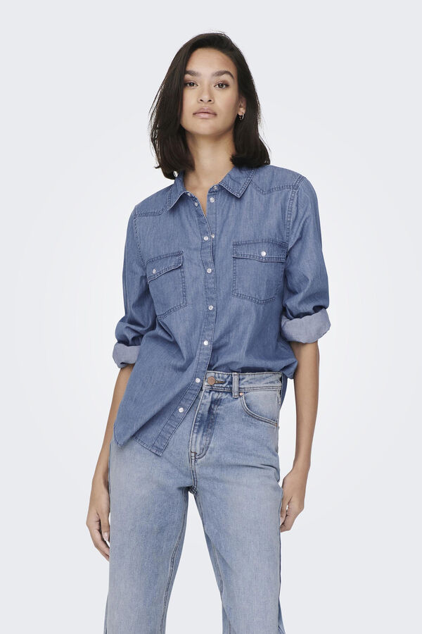 JDY Camisa denim azul