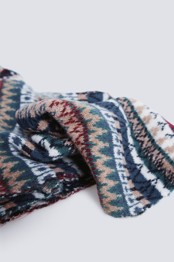 Springfield Bufanda jacquard multicolor azul