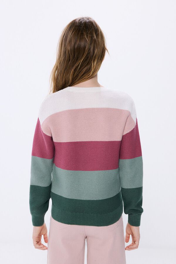 Springfield Kids Camisola &agrave;s riscas para menina rosa