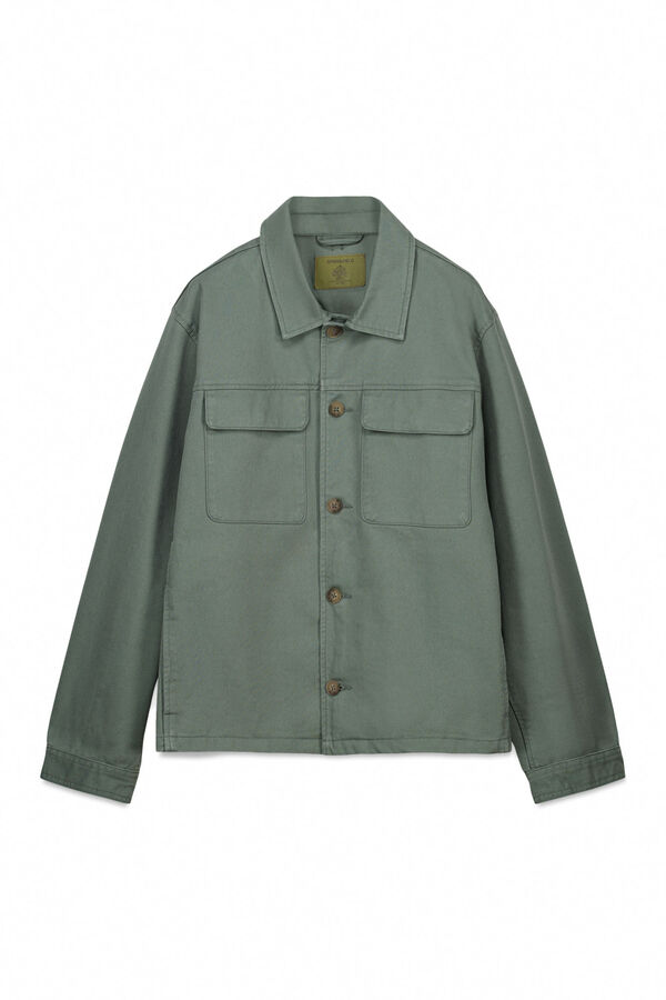 Springfield Sobrecamisa algod&oacute;n overshirt fit verde