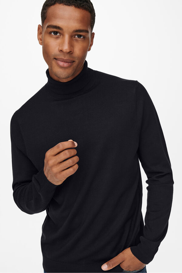 Only & Sons Camisola de gola preto