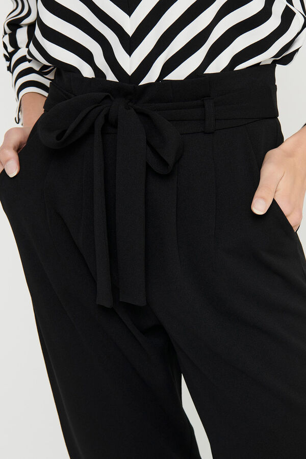 JDY Pantal&oacute;n recto tiro alto negro