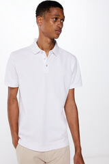 Springfield Polo piqu&eacute; slim fit blanco
