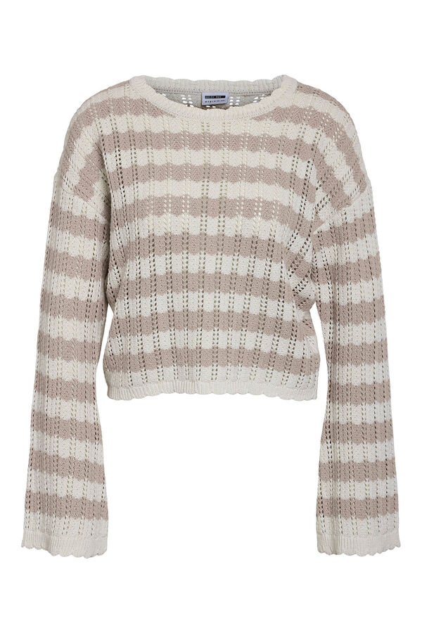 Noisy May Jersey de punto fino de manga larga gris