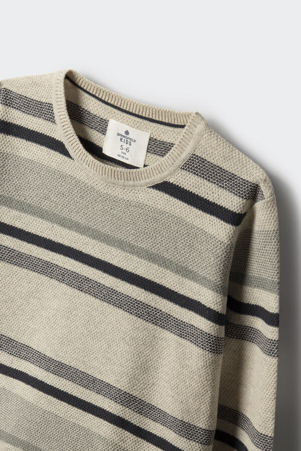 Springfield Kids Su&eacute;ter riscas de menino verde