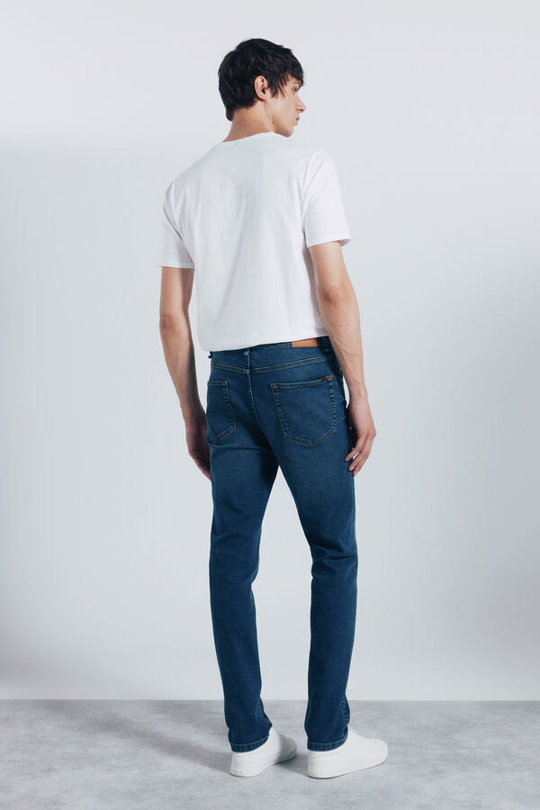 Springfield Cal&ccedil;a jeans skinny fit tingida azul