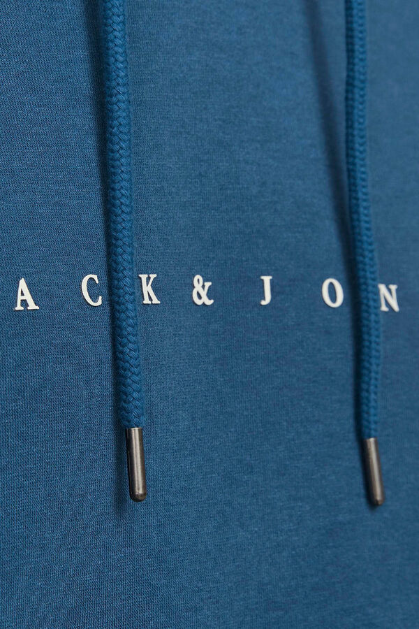 Jack & Jones Sweatshirt com capuz padr&atilde;o azul