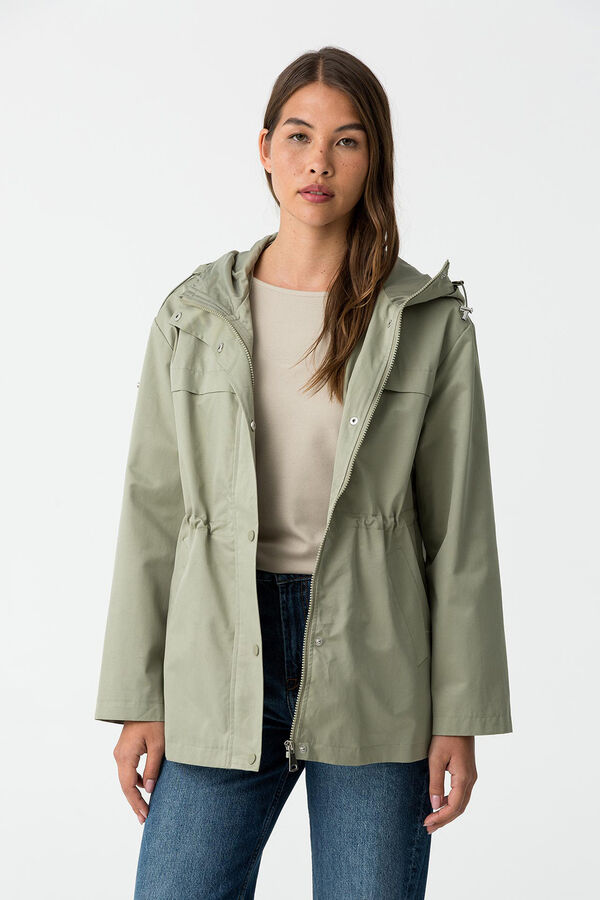 Tiffosi Trench con Capucha verde