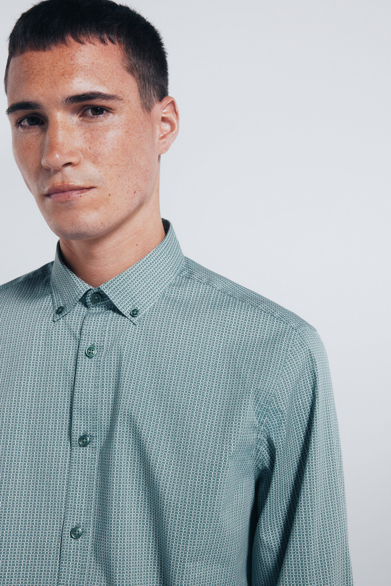 Springfield Camisa popel&iacute;n micro estampado