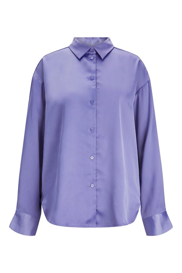 Jack & Jones Camisa satinada de manga larga morado/lila