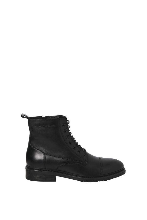 Jack & Jones Botas de cuero para hombre negro