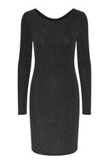 Pieces Vestido ajustado con brillo negro