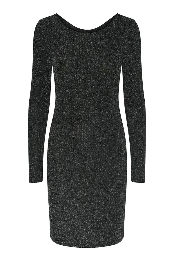 Pieces Vestido ajustado con brillo negro