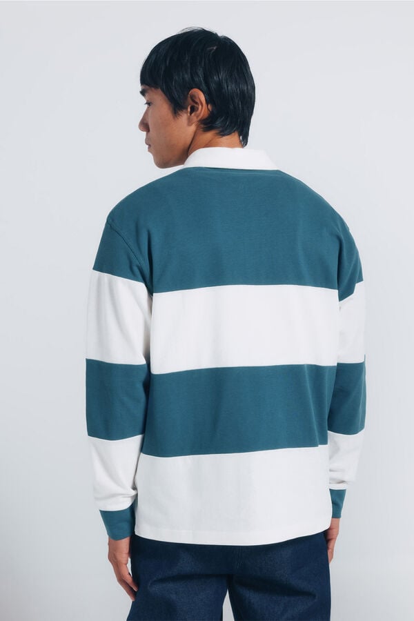 Springfield Polo rugby manga comprida azul