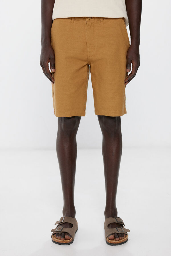 Springfield Bermuda algod&oacute;n comfort fit nude