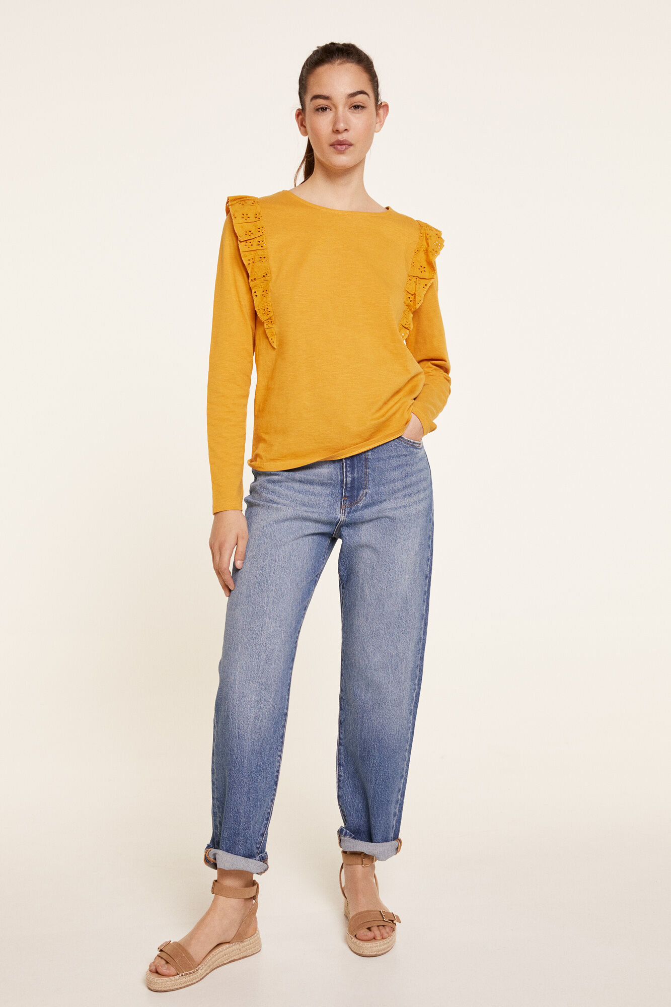 Springfield Camiseta Bimateria Crochet