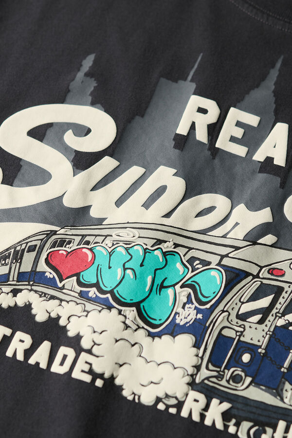 Superdry  Camisola de manga curta  azul