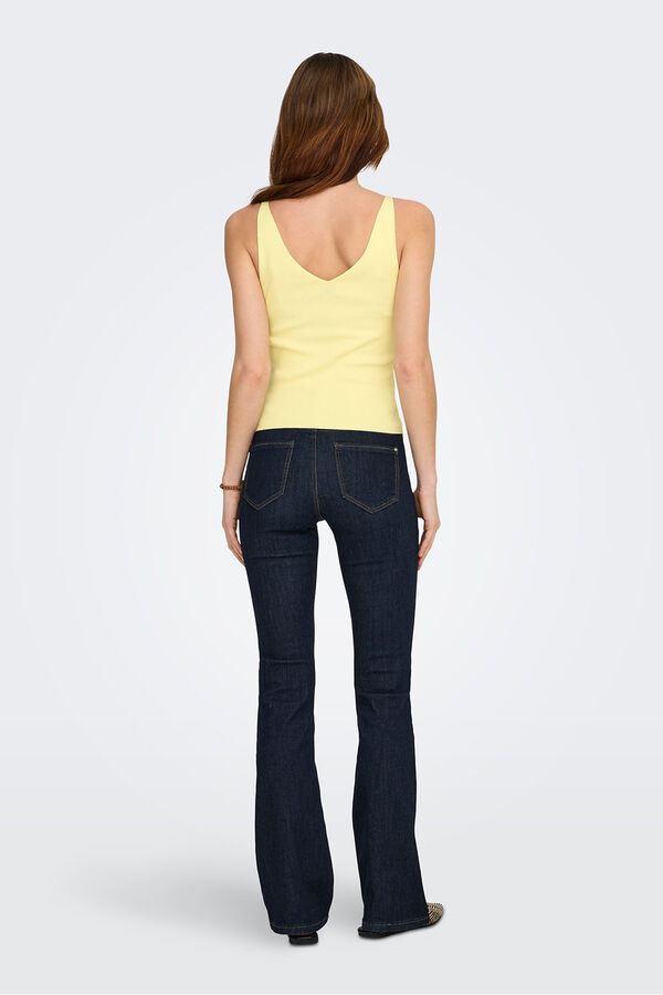 JDY Camiseta tirantes punto amarillo