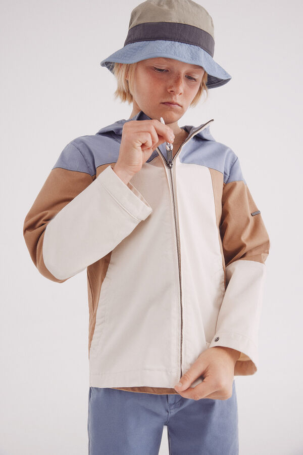 Springfield Kids Parka contrastes ni&ntilde;o azul