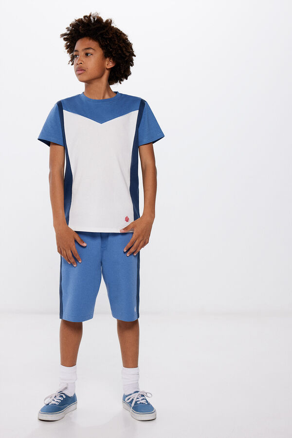 Springfield Kids Camiseta color block ni&ntilde;o estampado