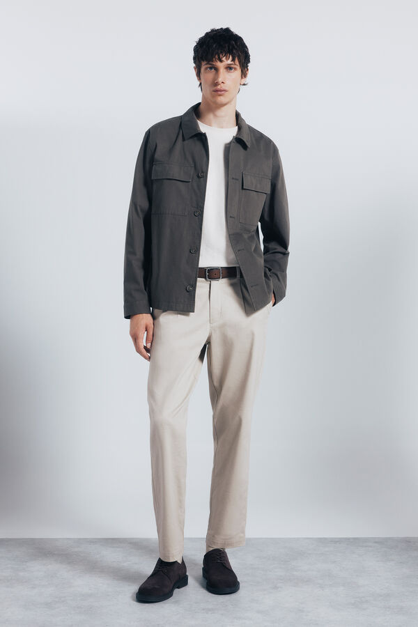 Springfield Sobrecamisa algodão bege