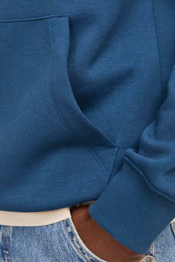 Jack & Jones Sweatshirt com capuz padr&atilde;o azul