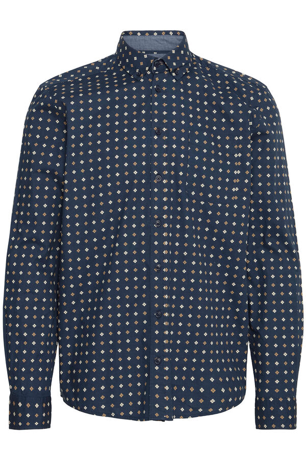 Blend Camisa Manga Larga azul