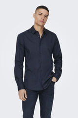 Only & Sons Camisa manga comprida Oxford azul