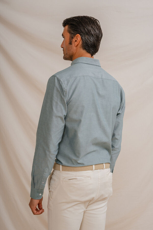 Celopman Camisa oxford verde