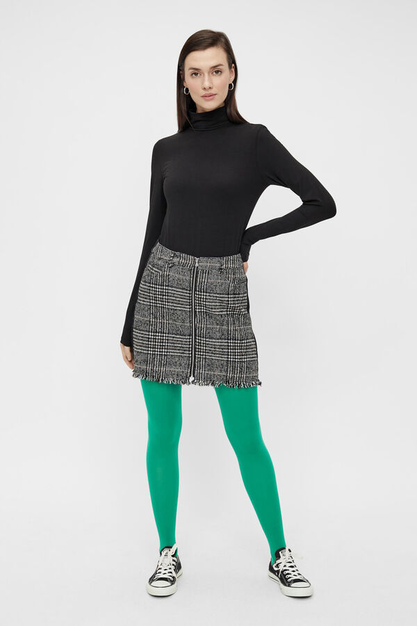 Pieces Top de cuello alto negro