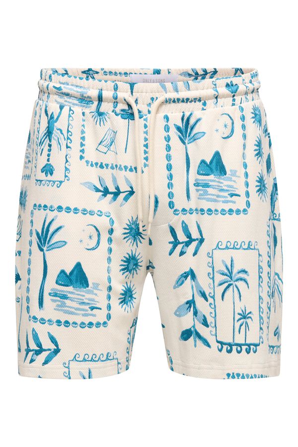 Only & Sons Bermuda textura blanco