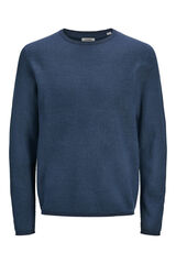 JJ REBEL Su&eacute;ter texturizado b&aacute;sico azul