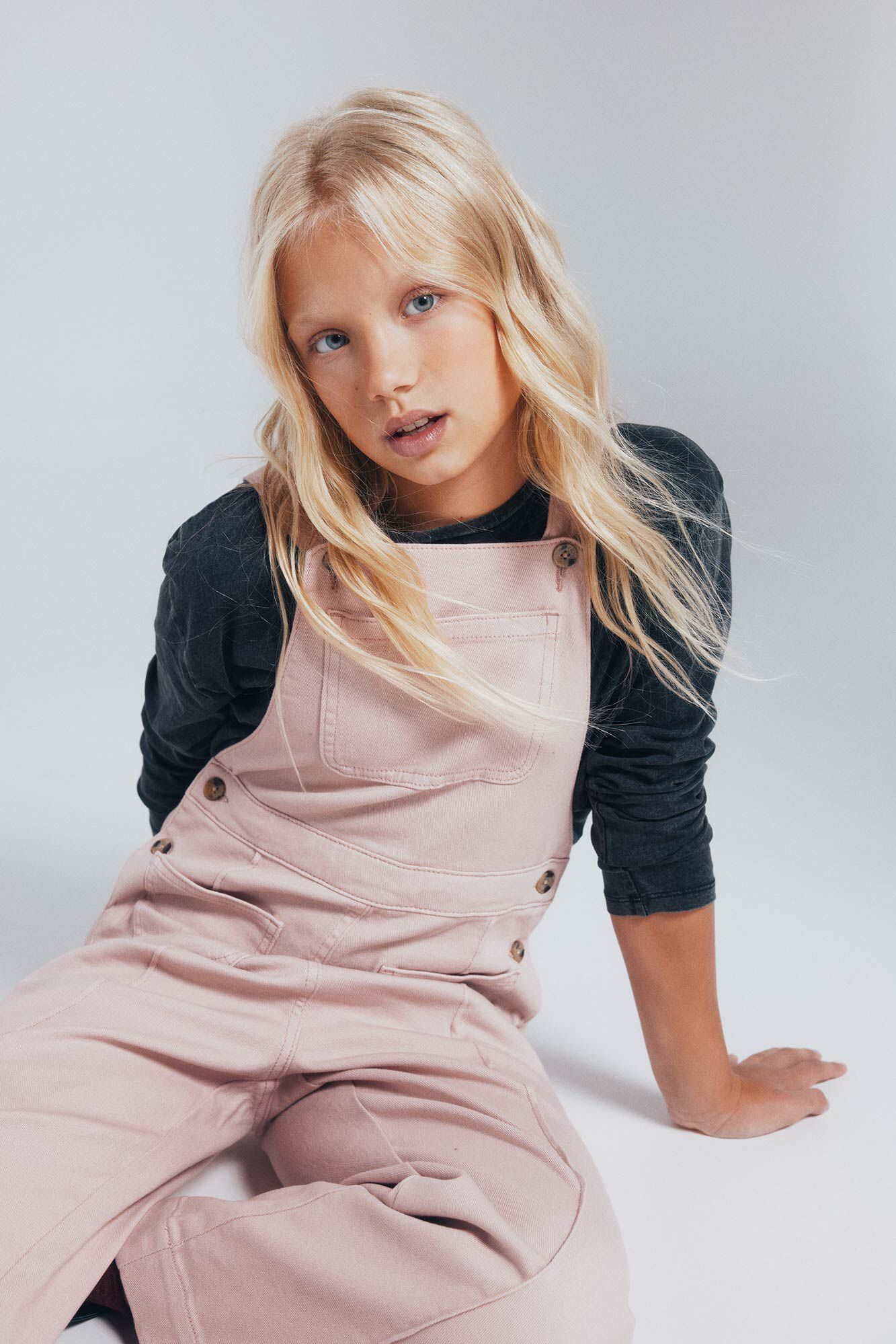 Springfield Kids Jardineiras compridas com bolsos para meninas