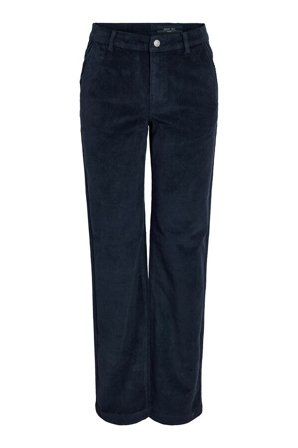 Noisy May Jeans de corte alta e cor escura azul