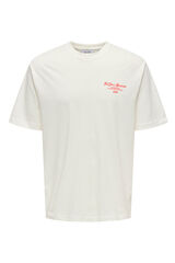 Only & Sons Camiseta com desenho nas costas branco