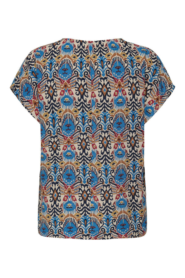 JDY T-shirt de manga curta estampada bege