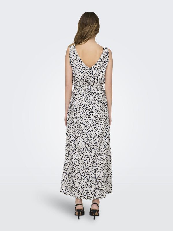 JDY Vestido comprido decote em V branco