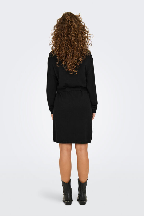 Only Vestido corto de punto negro