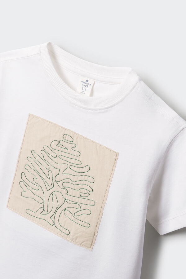 Springfield Kids Camiseta logo &aacute;rbol ni&ntilde;o marfil