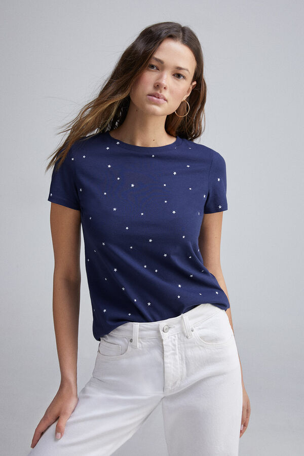 Springfield Camiseta estampada azul