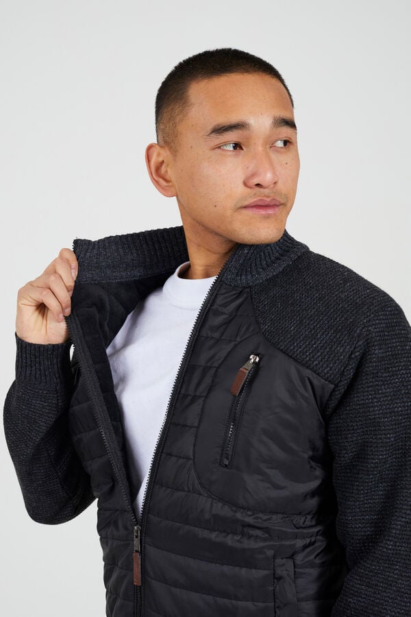 Brave Soul Camisola de malha acolchoada preto