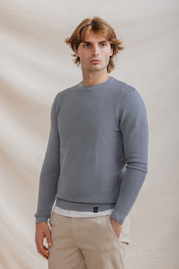 Celopman Jersey B&aacute;sico Ottoman azul