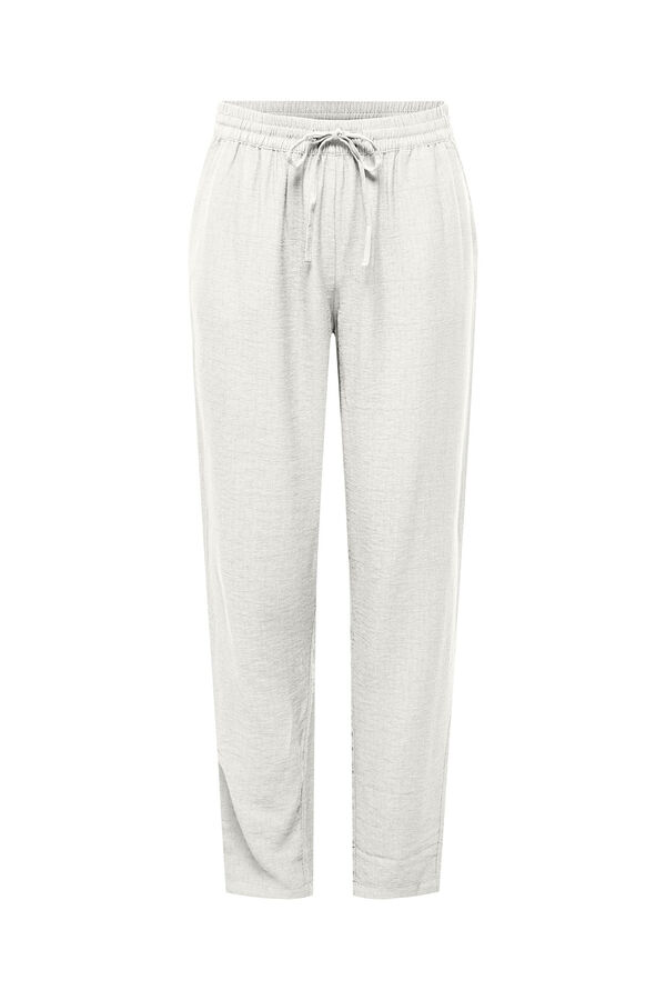 JDY Cal&ccedil;as compridas retas branco