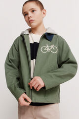 Springfield Kids Chaqueta bici con capucha para ni&ntilde;o. verde